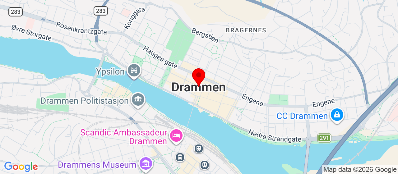 Kart over Drammen 