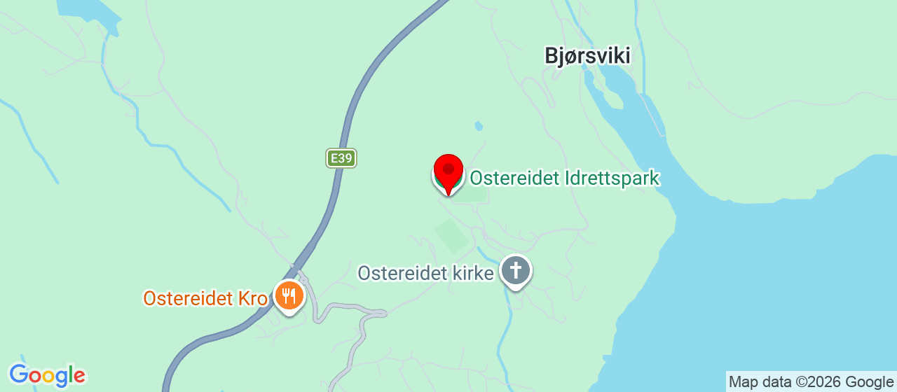 Kart over Ostereidet idrettspark, Alver OSTEREIDET