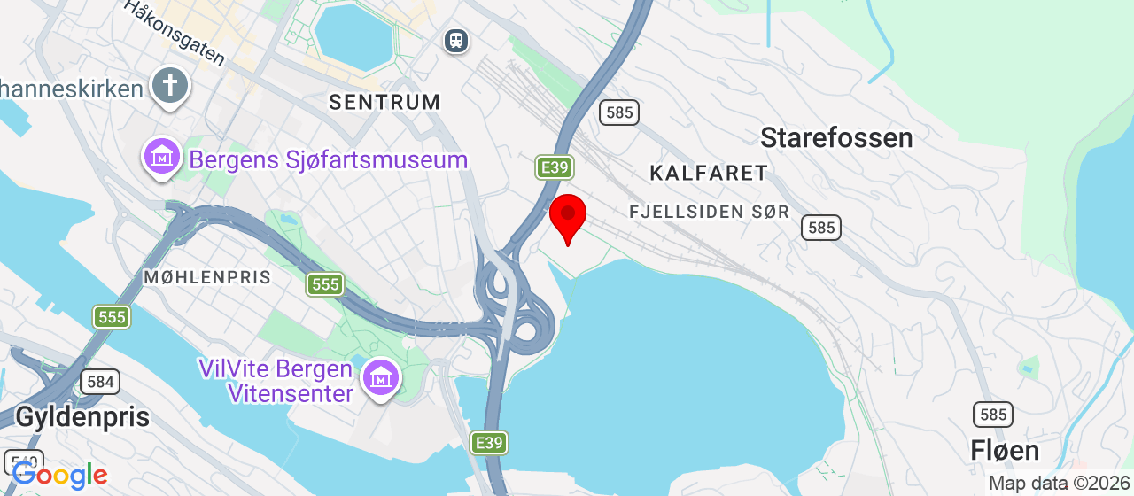 Kart over Lungegårdskaien 40 BERGEN