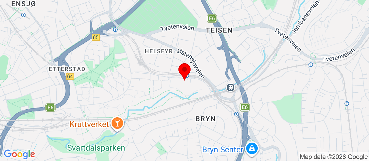 Kart over Brynsengfaret 10 OSLO