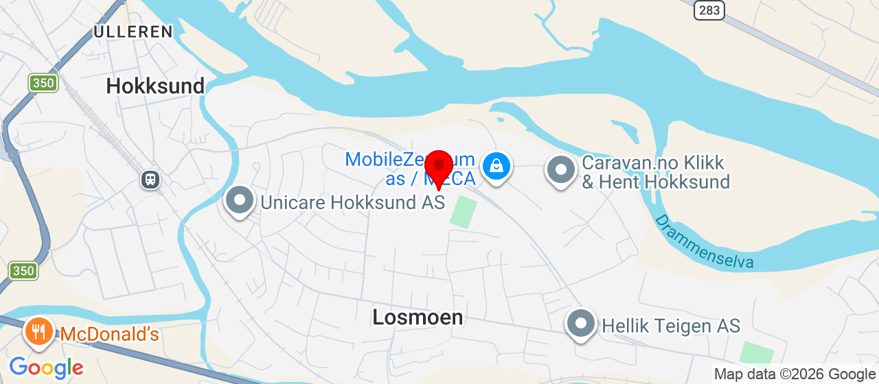 Kart over Hokksundhallen 