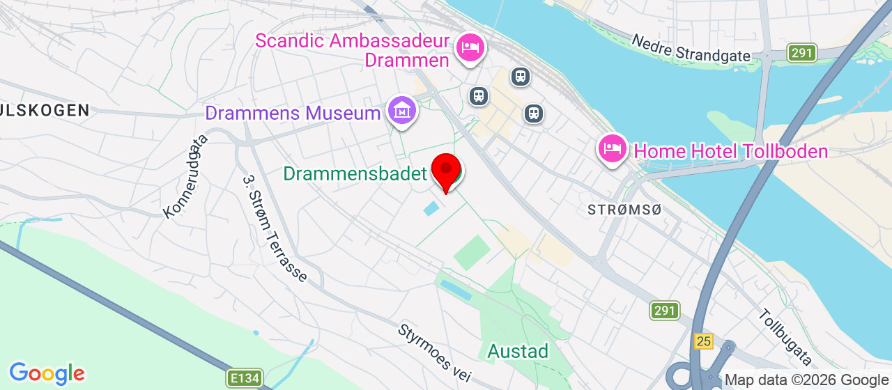 Kart over Danvikgata 40 DRAMMEN