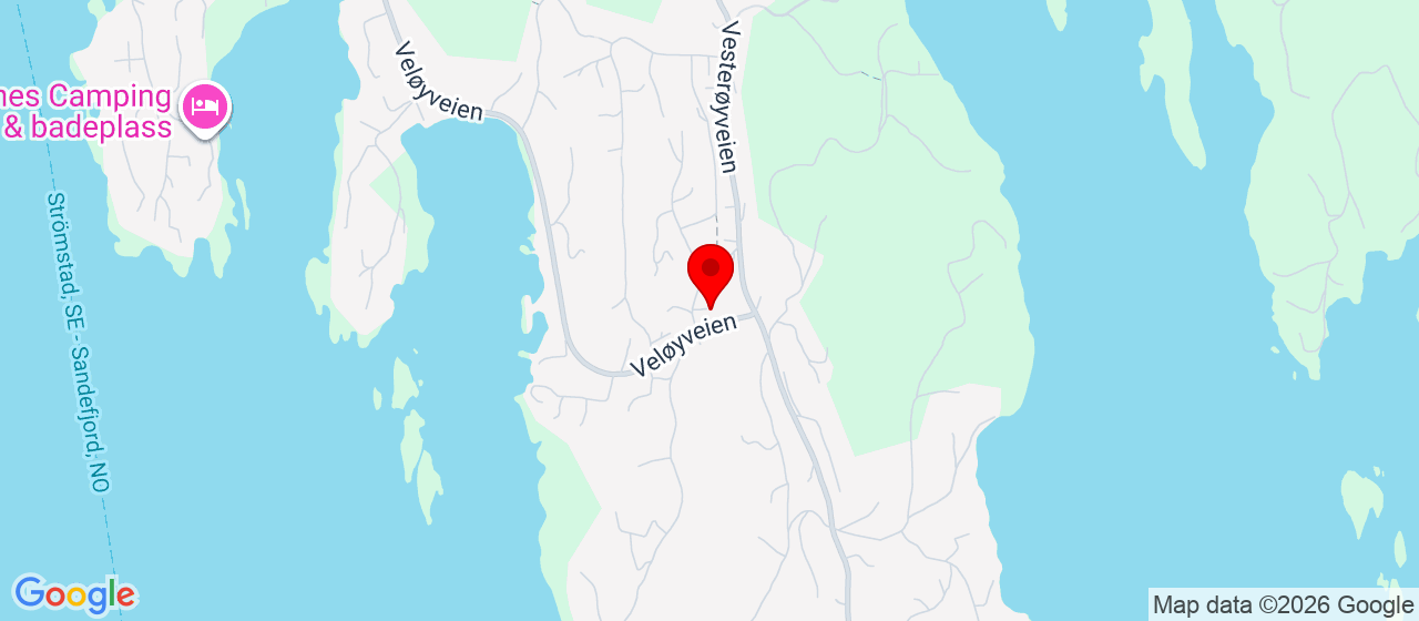 Kart over Vesterøyveien 255 SANDEFJORD