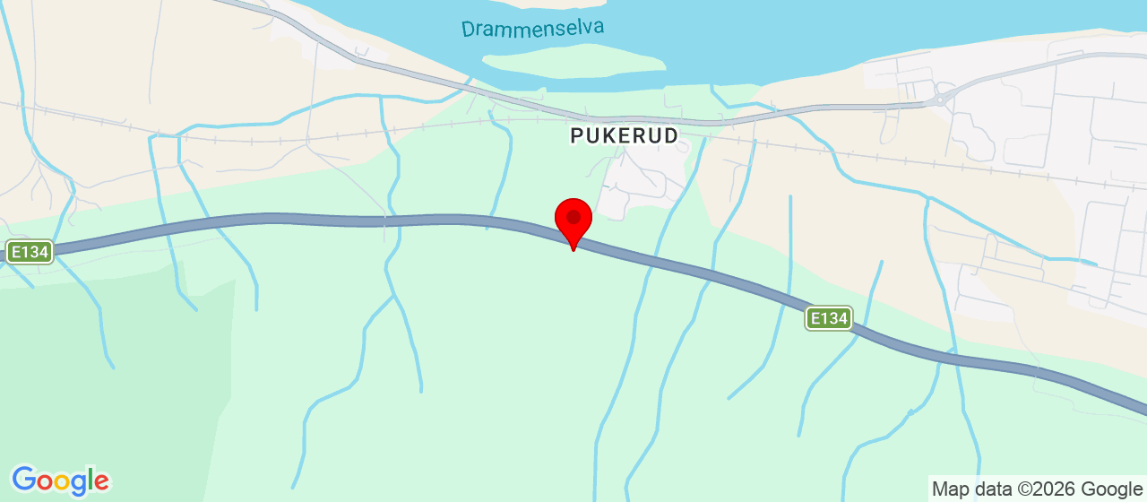Kart over Pukerudlinna DRAMMEN