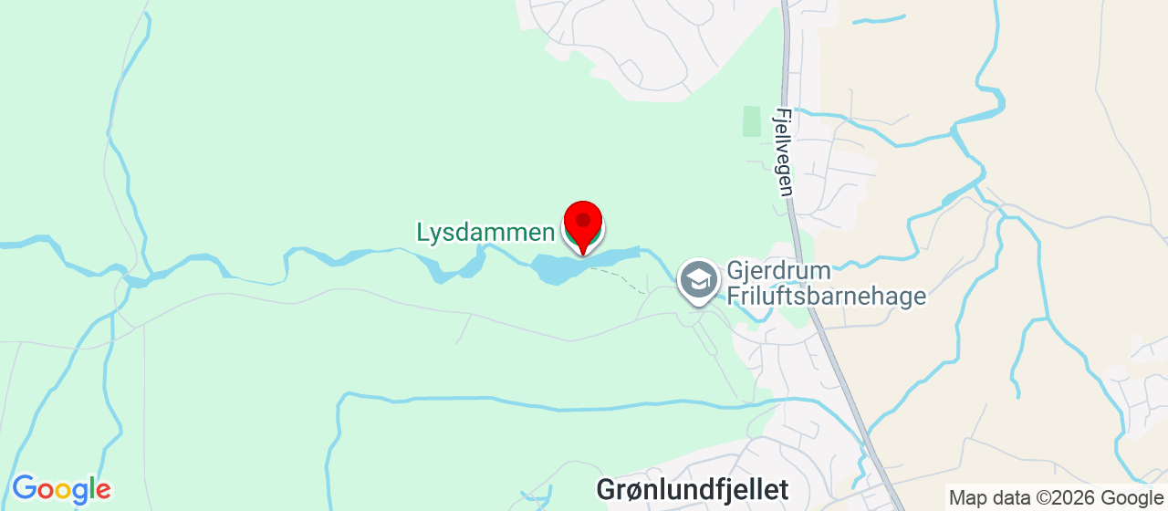 Kart over Lysdammen, Gjerdrum Allmening GJERDRUM