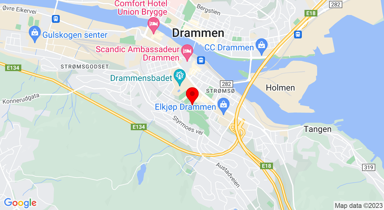 Google Map of Schwarts gate 12,3043+Drammen
