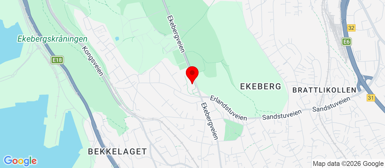 Kart over Ekebergveien 111 