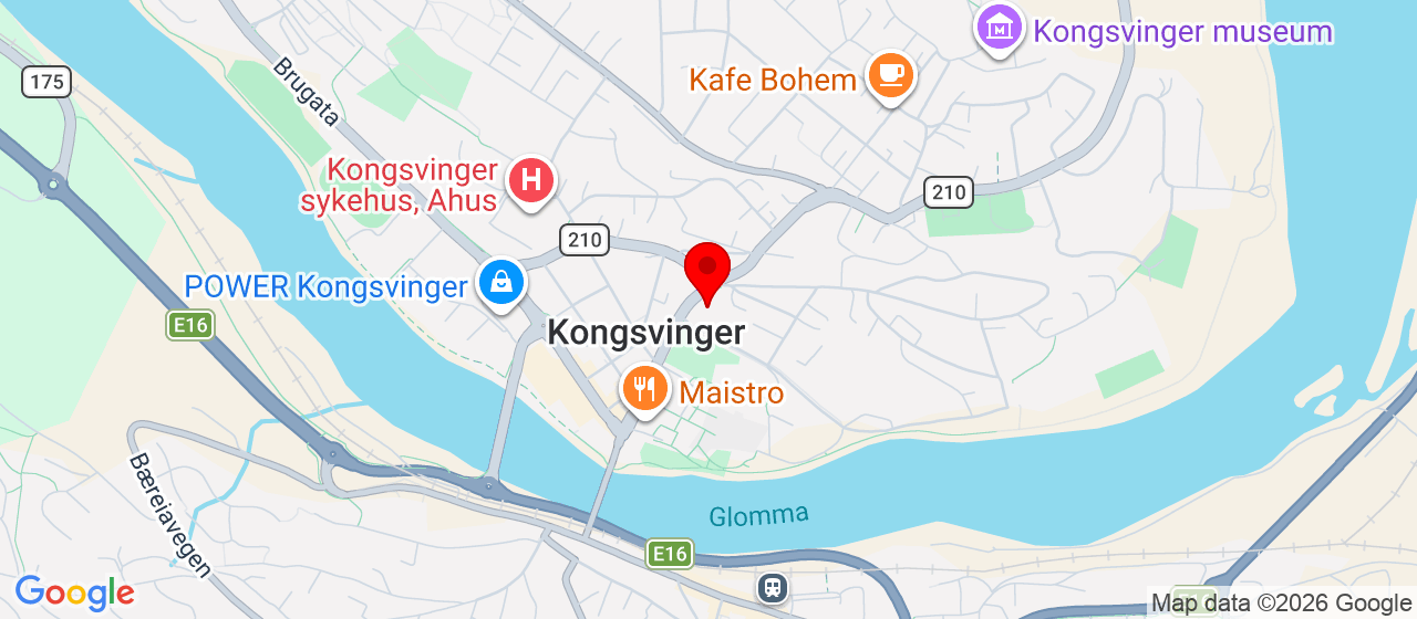 Kart over Storgata 40 KONGSVINGER