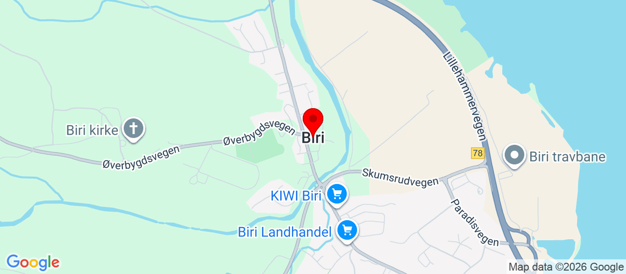 Kart over Biri 