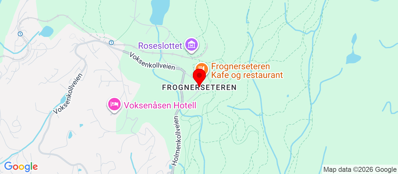 Kart over Frognerseteren OSLO