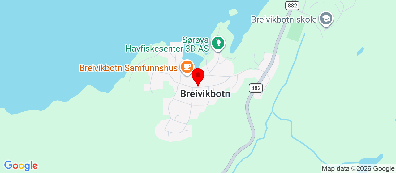 Kart over Fjellgata 6 Breivikbotn