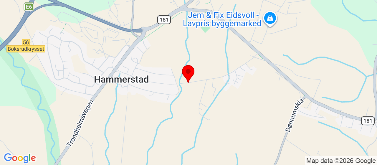 Kart over Vestvangvegen Eidsvoll
