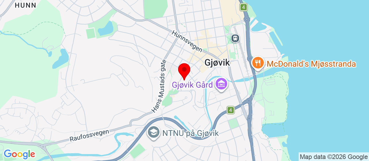 Kart over Storgata 25 GJØVIK
