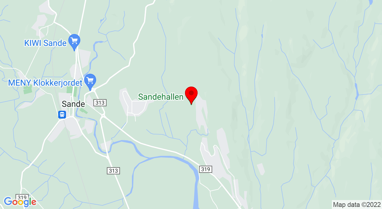 Google Map of Sandehallen, Hans K. Evensens vei 57,3076+SANDE I VESTFOLD