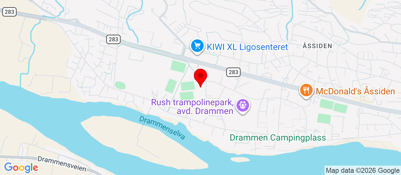 Kart over Ingeniør Rybergs gate 115, DRAMMEN