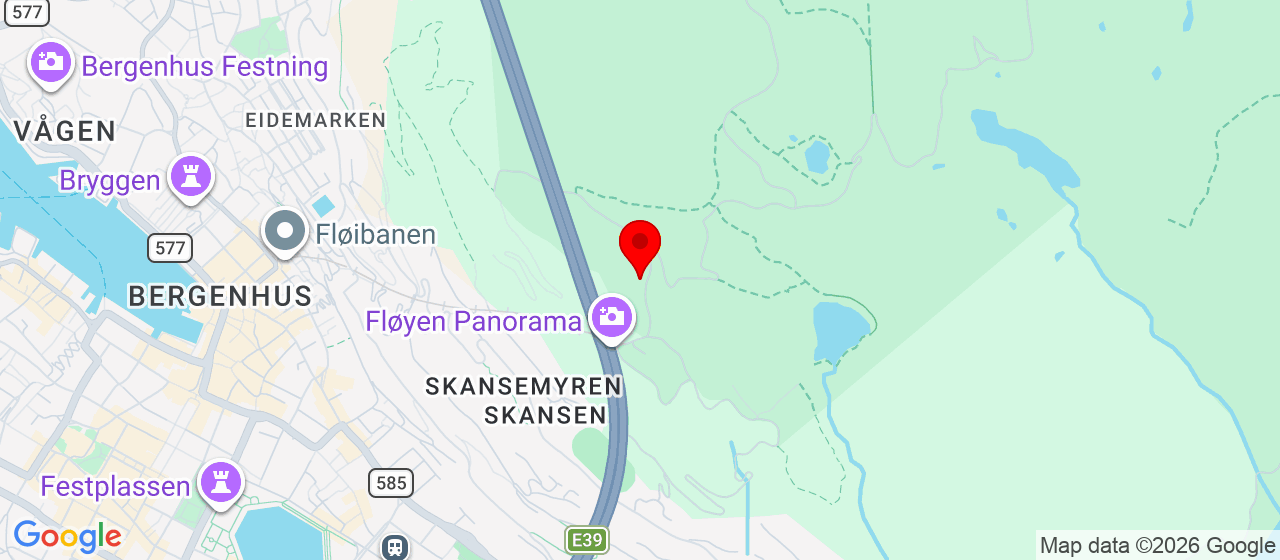 Kart over Fløysletten BERGEN