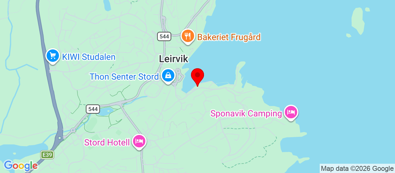 Kart over Hamnegata 48 Stord