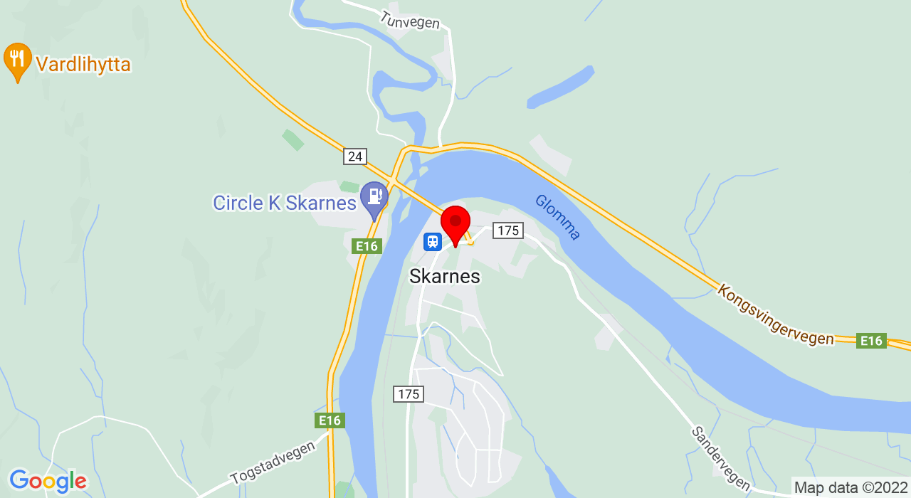 Google Map of Øgardsvegen 2,2100+SKARNES