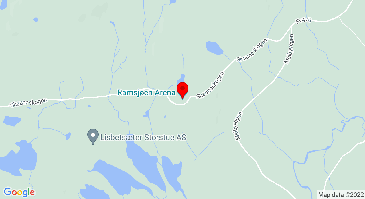 Google Map of Ramsjøen Arena,7357+SKAUN