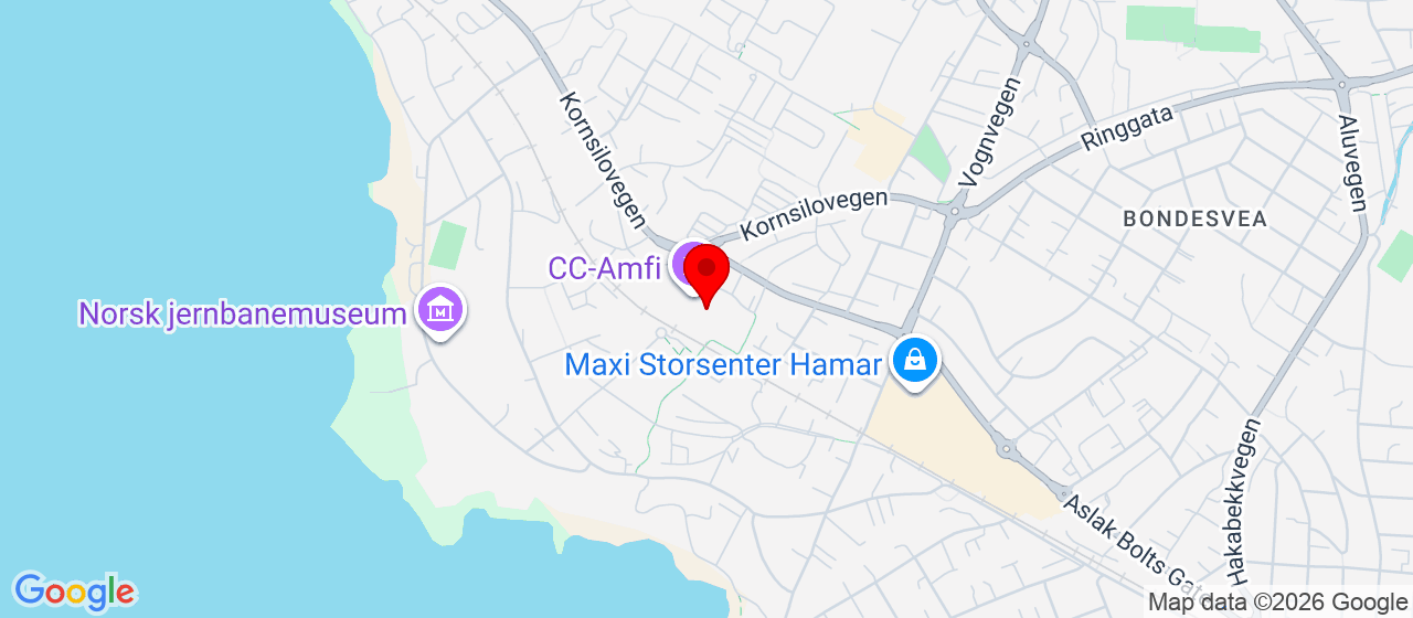 Kart over Hamar OL-Amfi Hamar