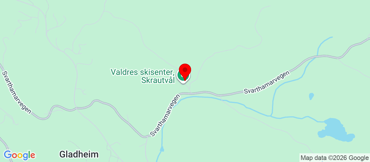 Kart over Svarthamarvegen 260 Skrautvål