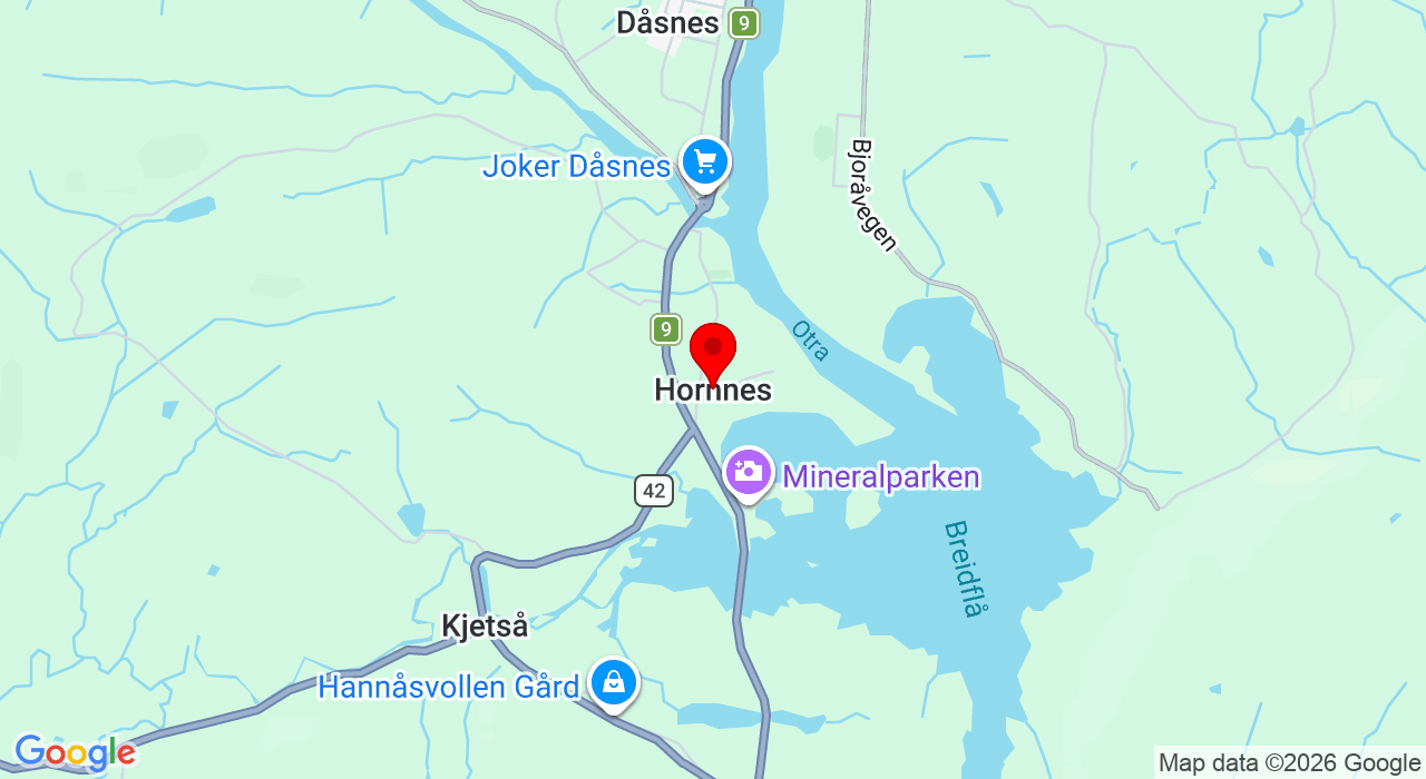 Google Map of https://www.google.com/maps/place/Dåsvnnsdalen 18,4737+Hornnes