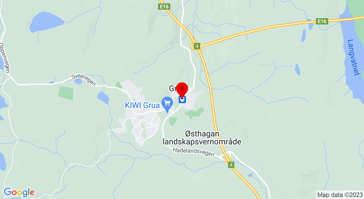 Google Map of Hadelandsvegen 1642,2742+GRUA