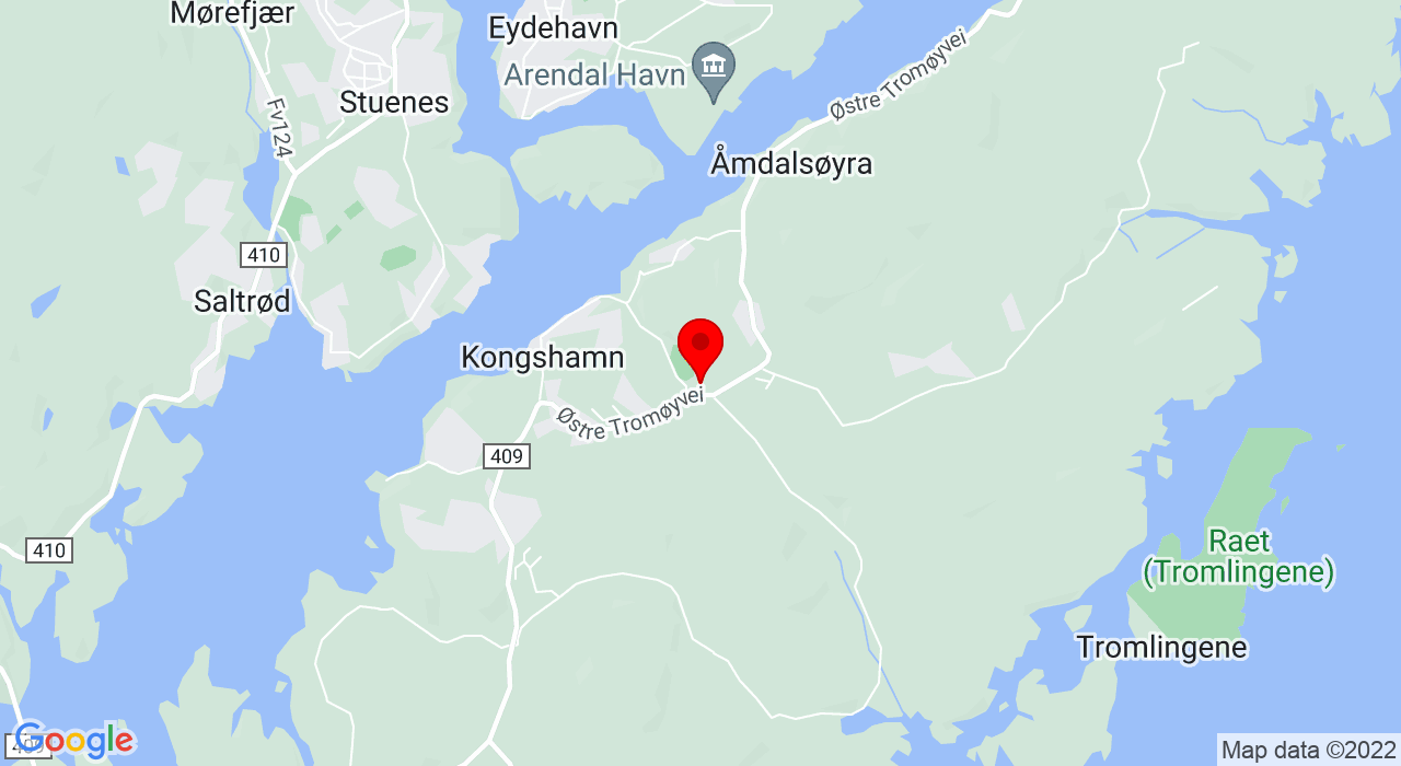 Google Map of Østre Tromøyvei 461,4812+KONGSHAVN