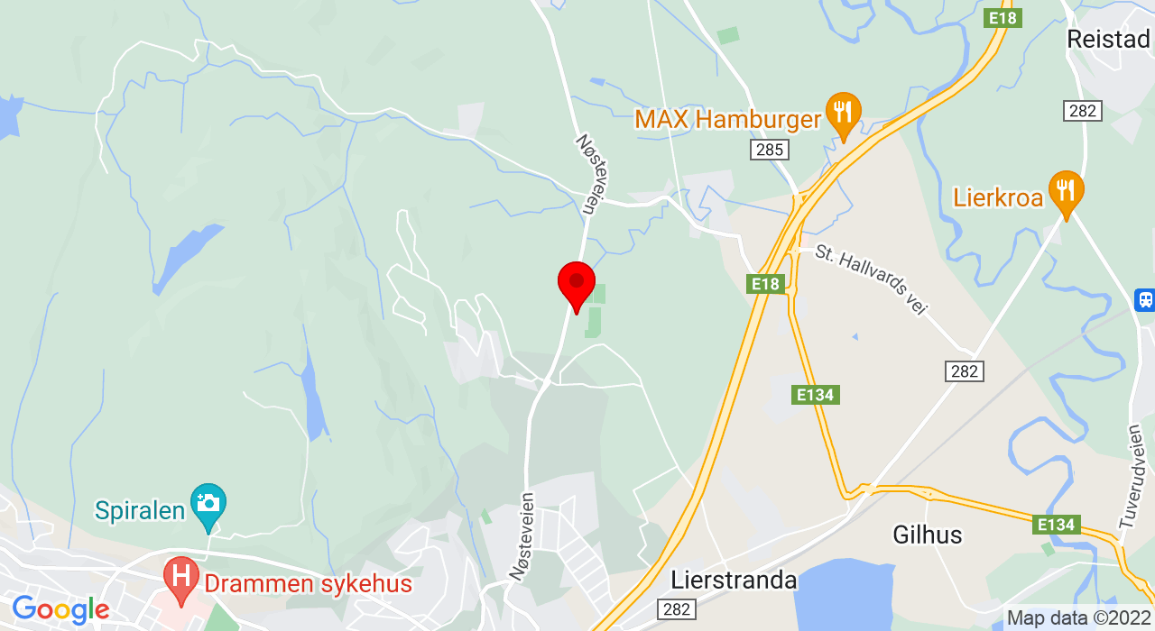 Google Map of Nøsteveien 70,3402+Lier