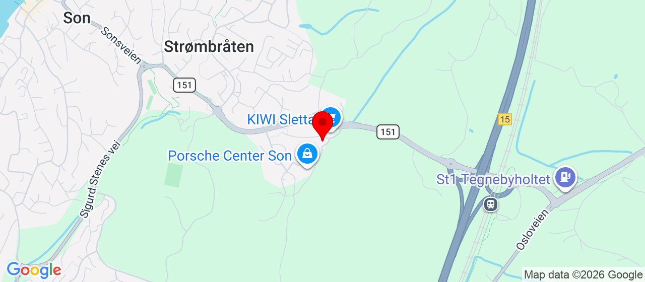 Kart over Slettaveien 2 Son
