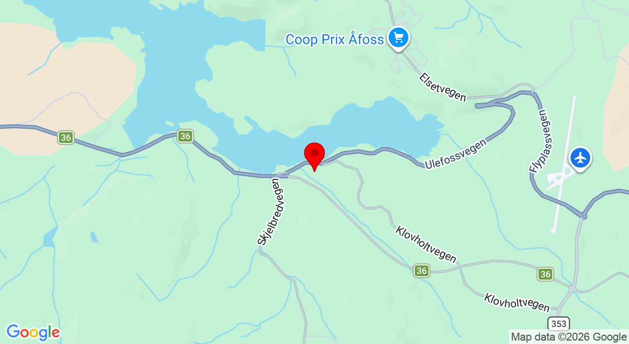 Google Map of https://www.google.com/maps/place/ULEFOSSVEGEN 459 (HOS THOR MARTIN),3729+Skien