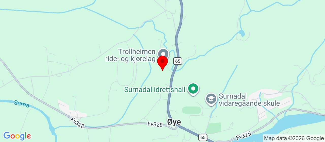 Kart over Åsskardvegen 176 Surnadal