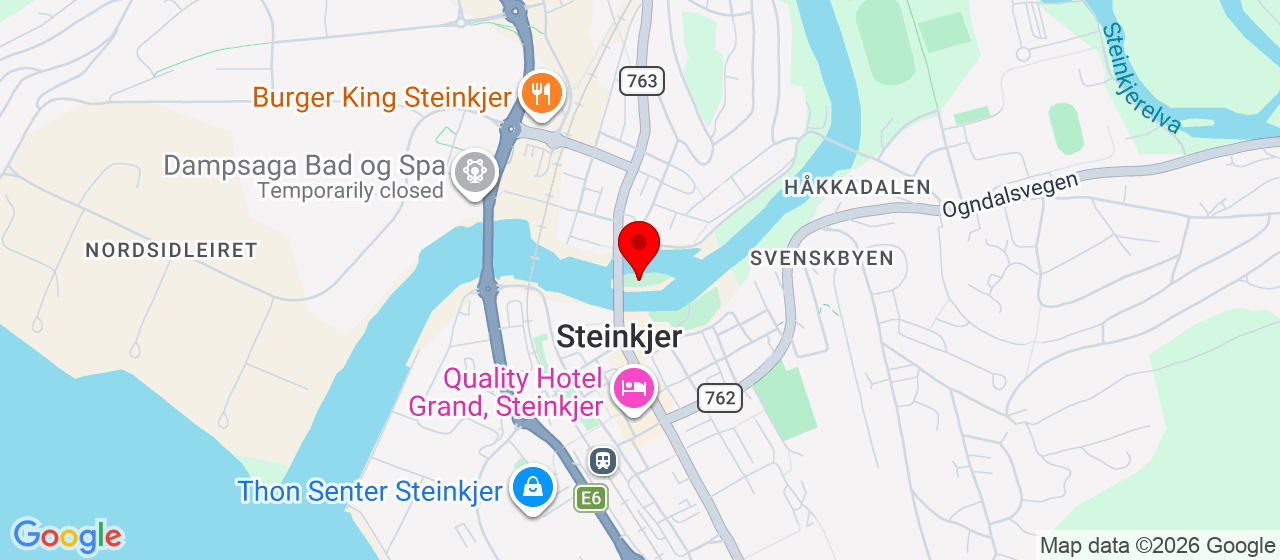 Kart over Holmen Steinkjer