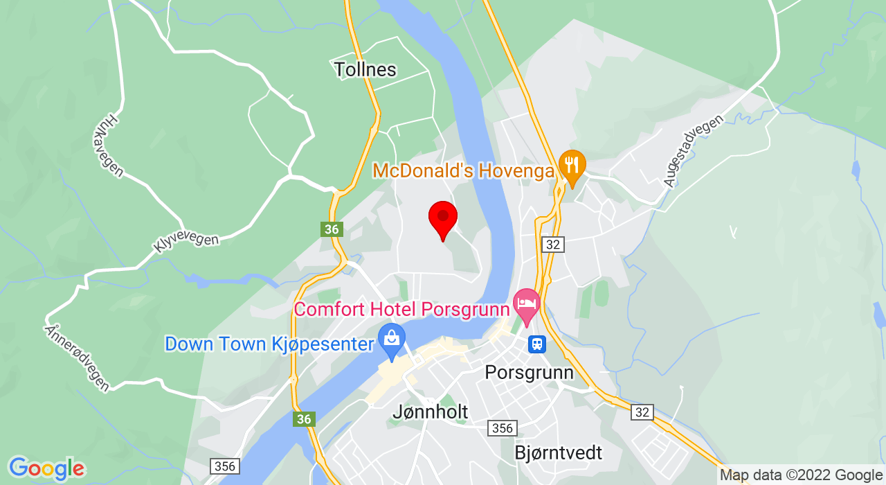 Google Map of Vestsidahallen,3919+PORSGRUNN