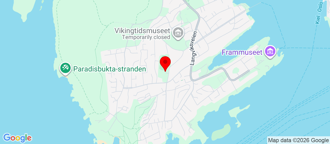 Kart over Bygdøhus- Huk Aveny 45, OSLO