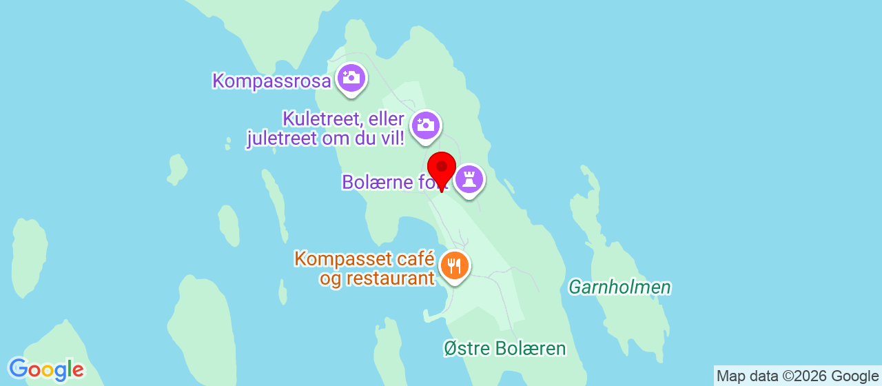 Kart over Østre Bolærne Duken