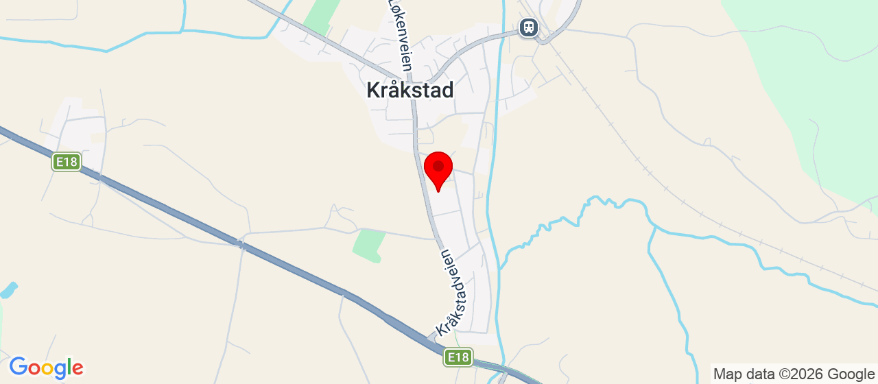 Kart over Kråkstadveien 134 KRÅKSTAD