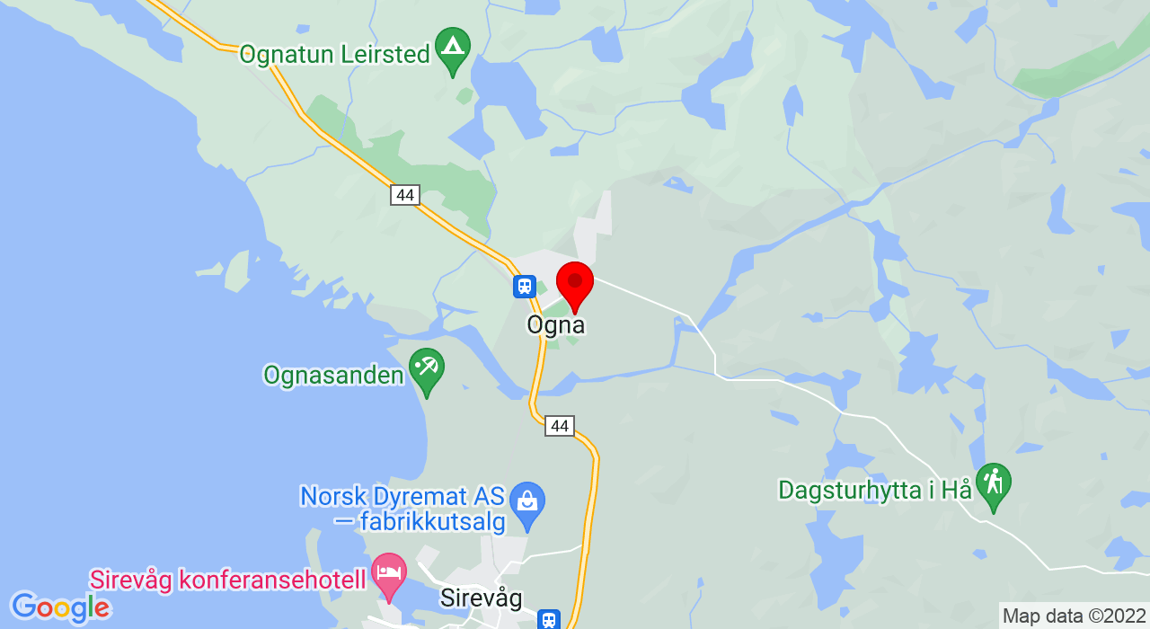 Google Map of Ogna skule,4364+SIREVÅG