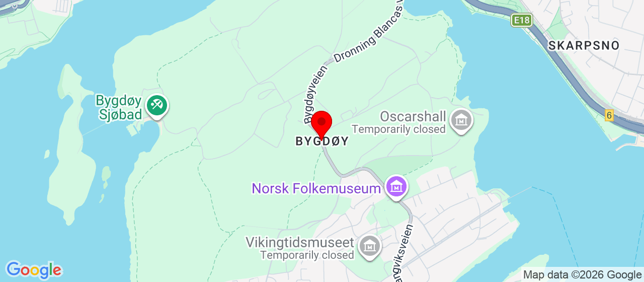 Kart over Bygdø fektesal 