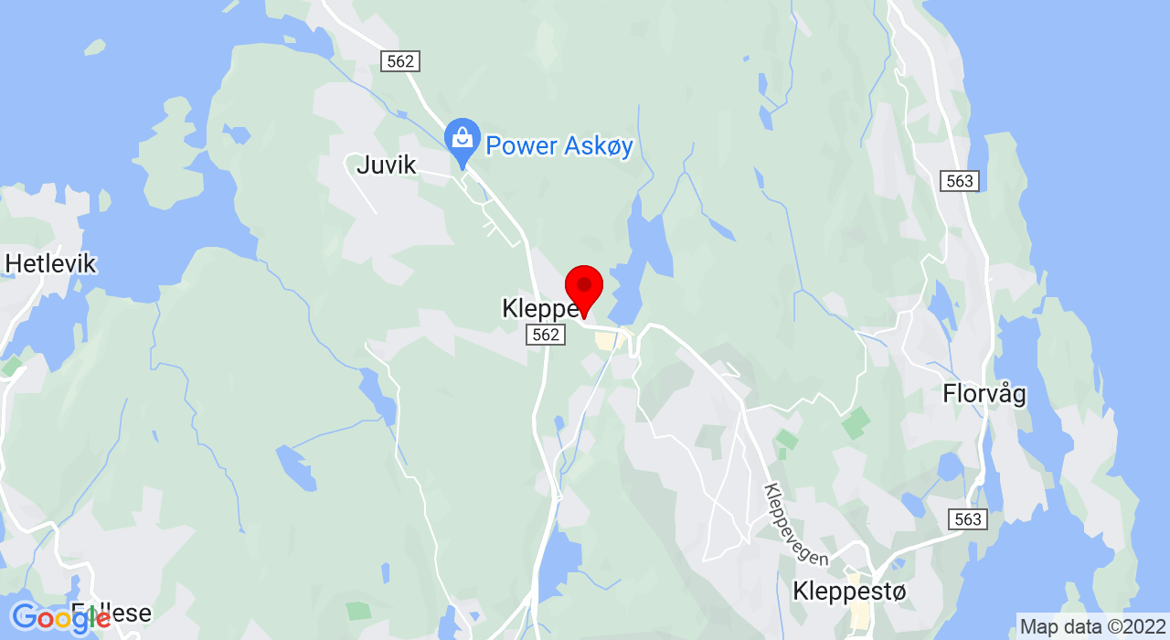 Google Map of Kleppevegen 127,5319+KLEPPESTØ