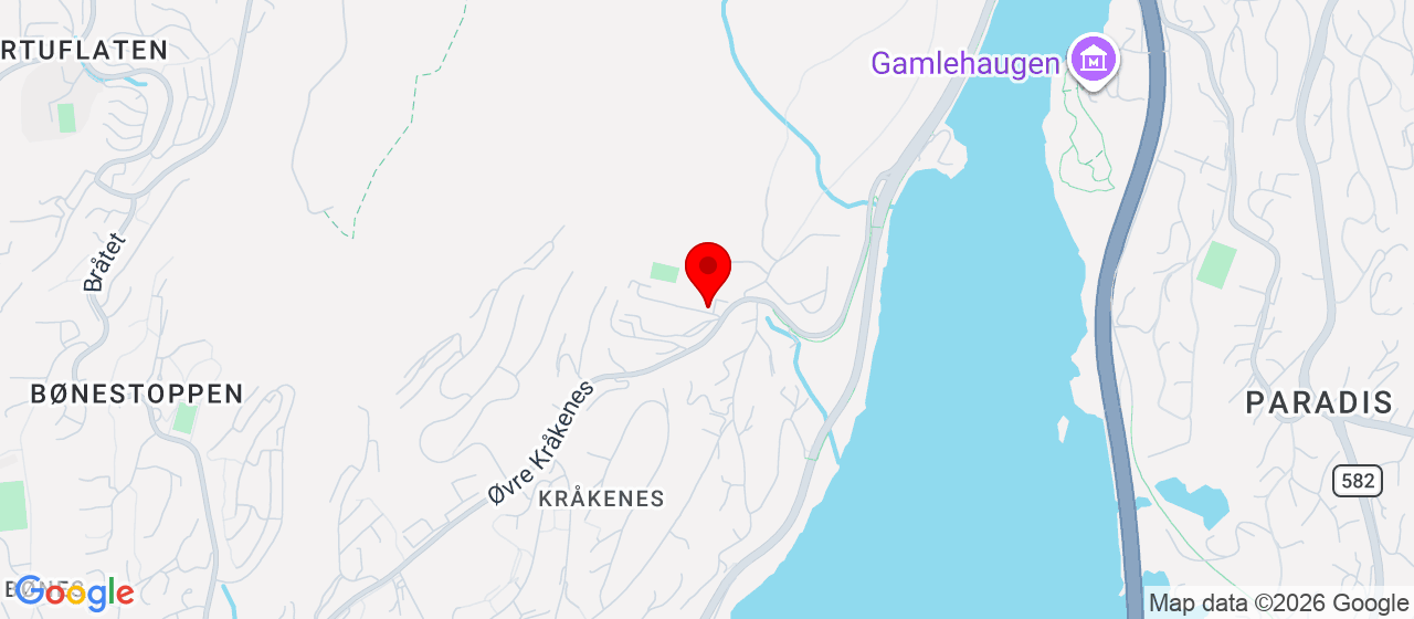 Kart over Langeskogen (baksiden av Credokriken) BERGEN