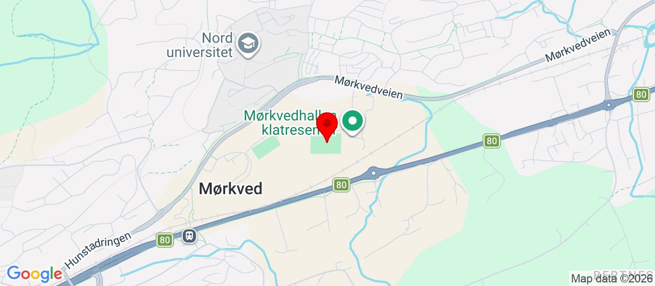 Kart over Mørkvedlia Friidrett 