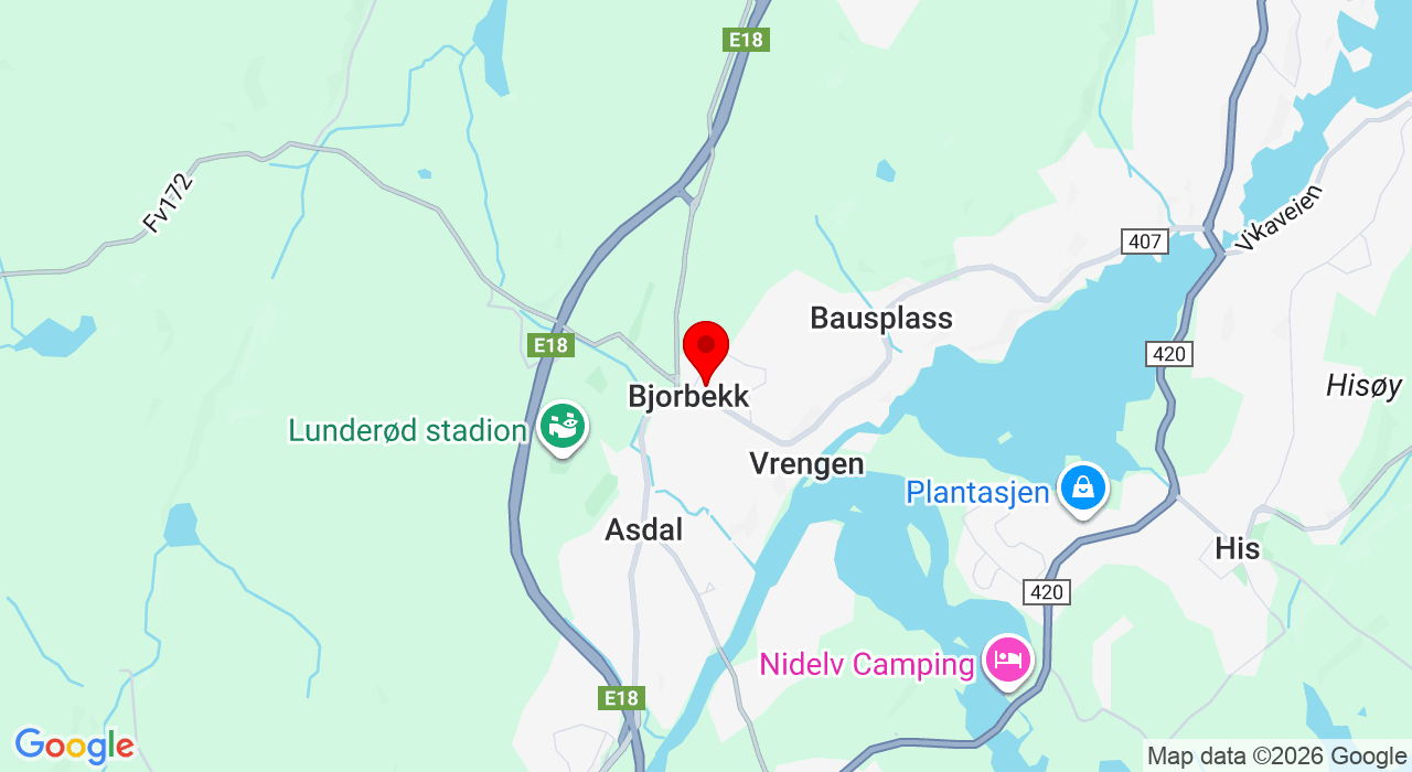 Google Map of https://www.google.com/maps/place/Johan Landmarks vei 1,Bjorbekk