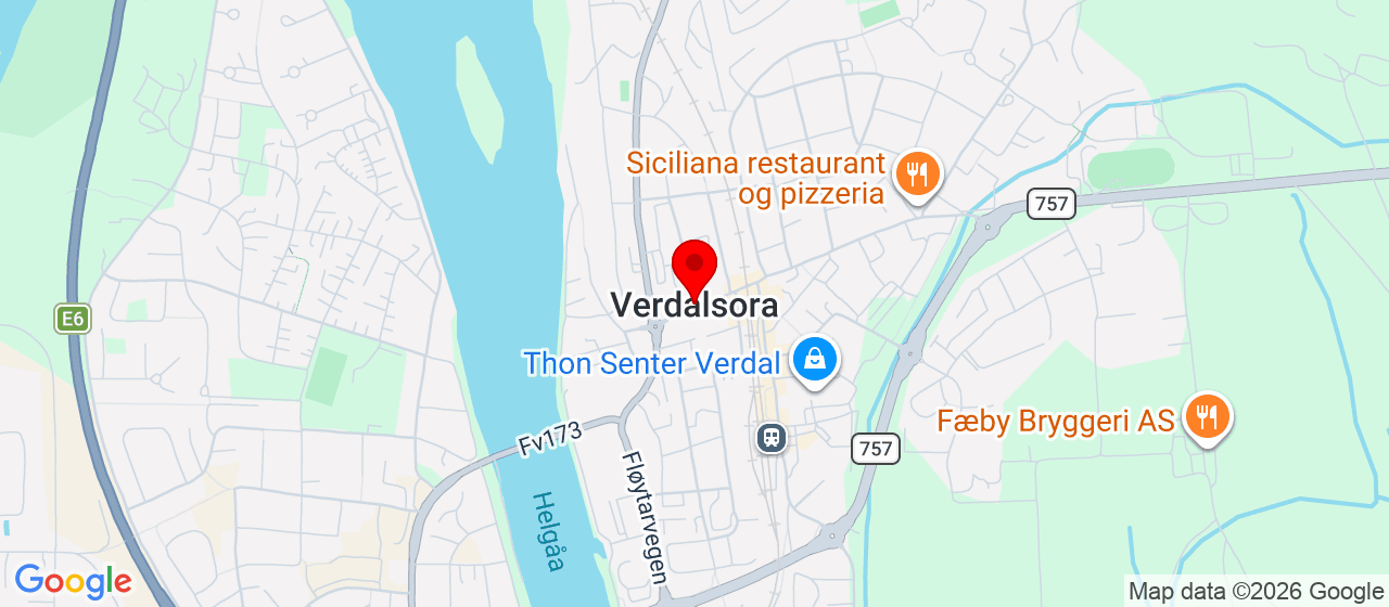 Kart over Verdal 