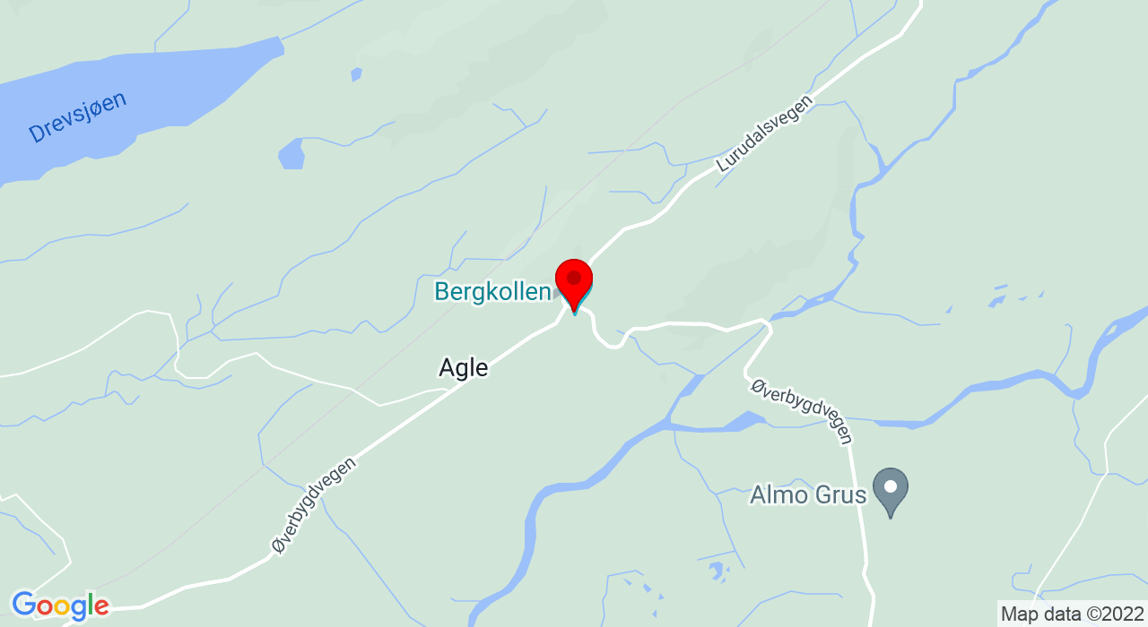 Google Map of Bergkollen, Agle,7760+SNÅSA
