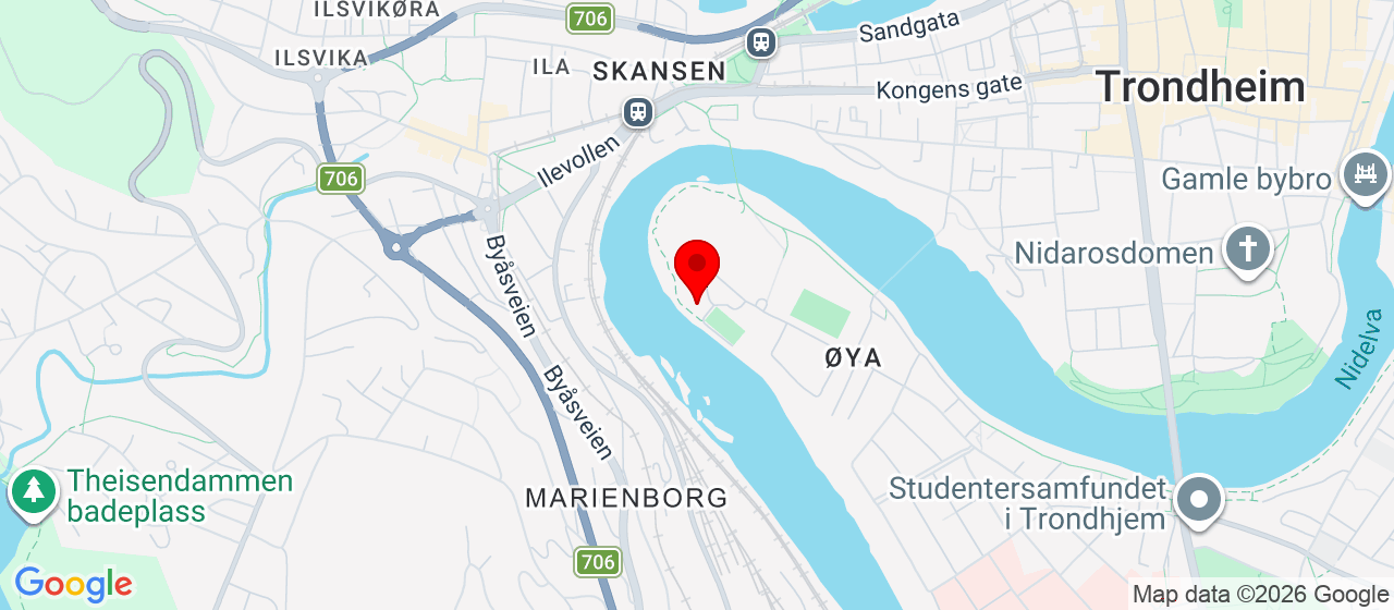 Kart over klostergata 91 Trondheim