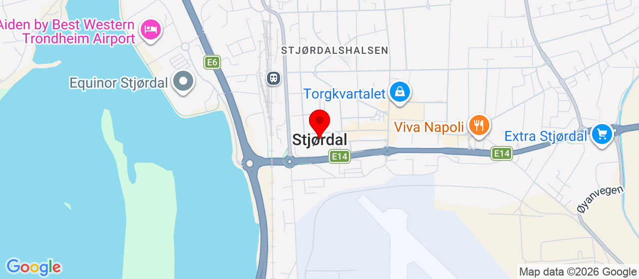 Kart over STJØRDAL STJØRDAL