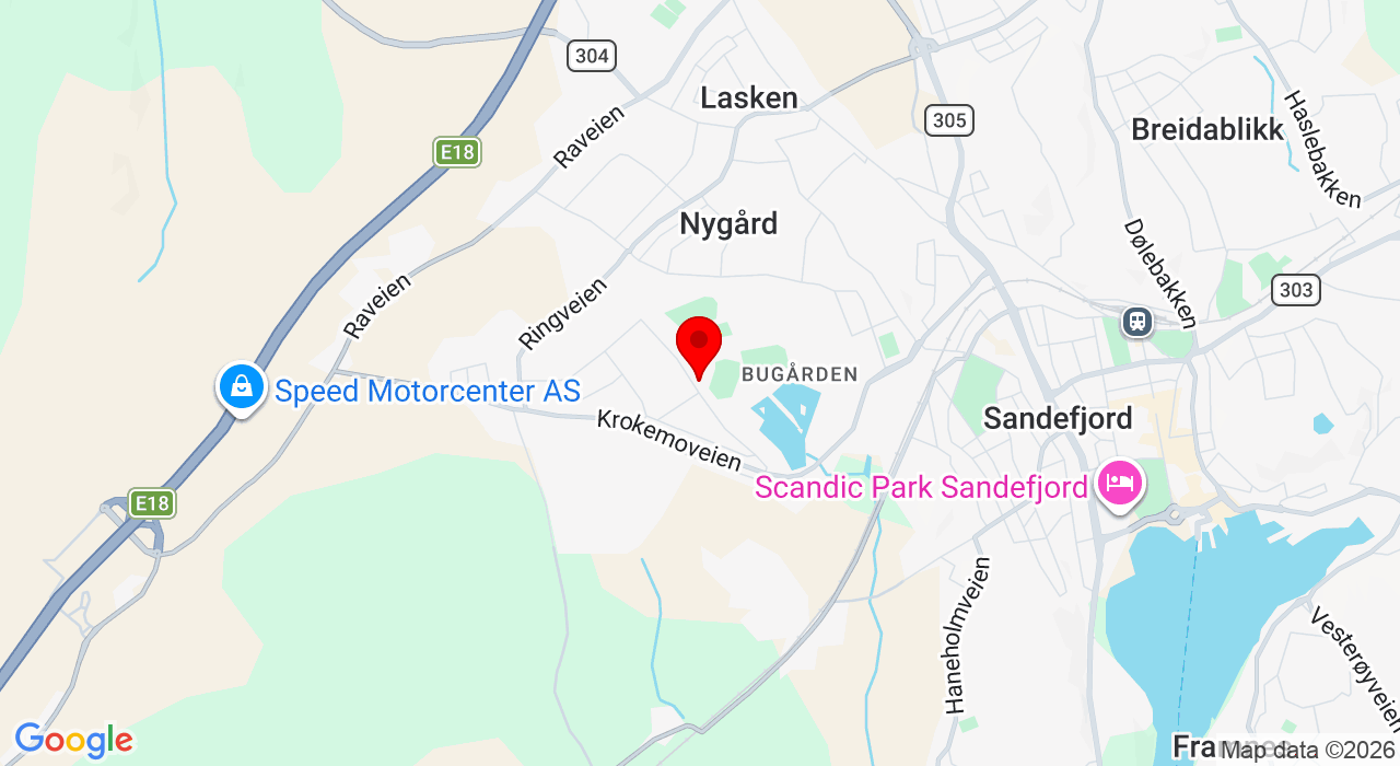 Google Map of https://www.google.com/maps/place/Bugårdshallen, Sandefjord