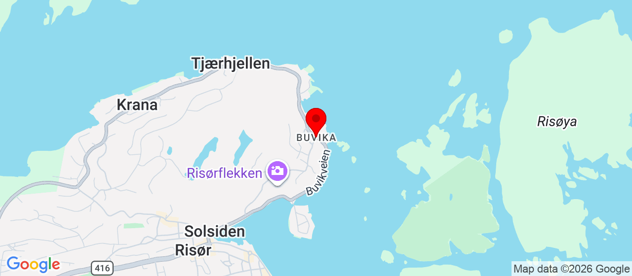 Kart over Buvika RISØR