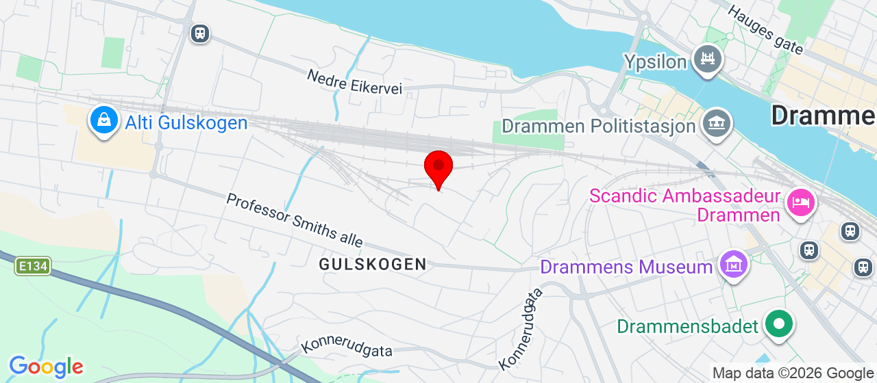 Kart over Skogliveien 4 Drammen